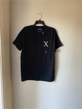 Express Black Short Sleeve Crewneck Tee with White X Logo